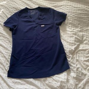 FIGS Catarina One Pocket Scrub Top Navy XXS